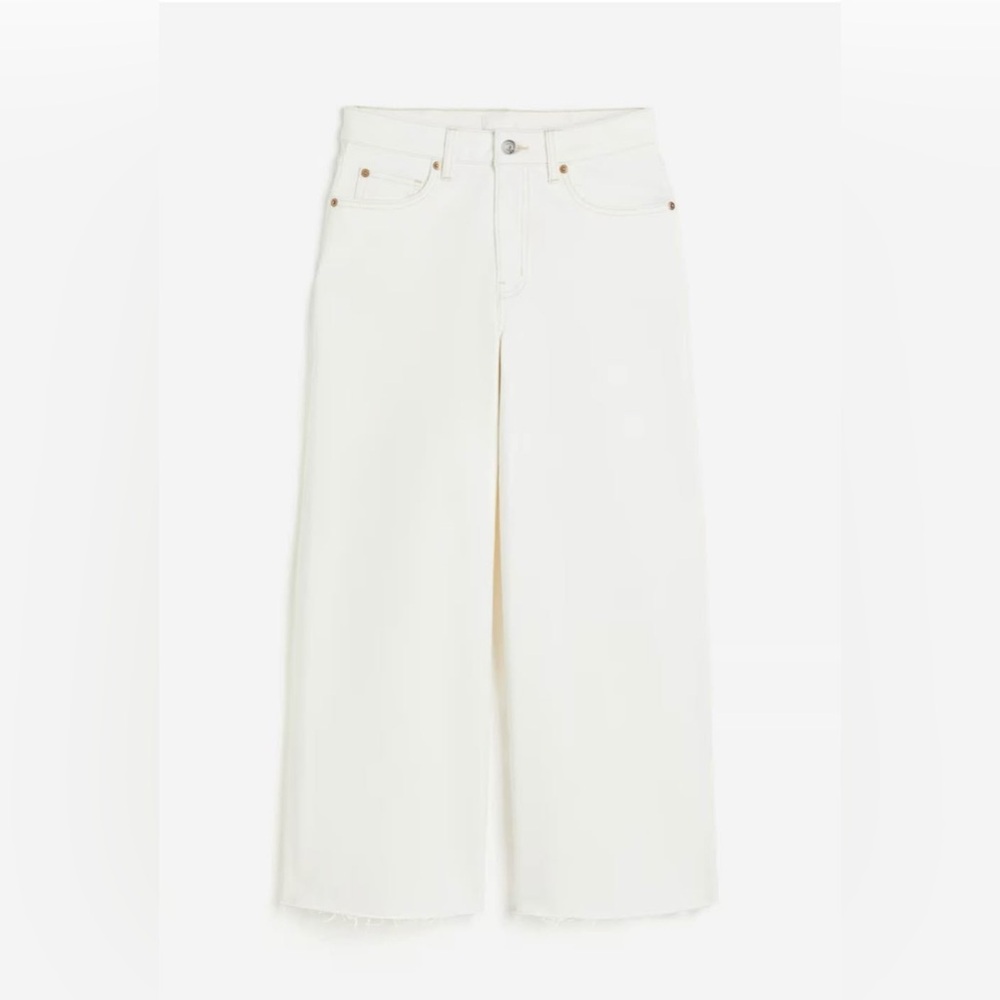 H&M Women’s Ivory Wide Leg Jeans